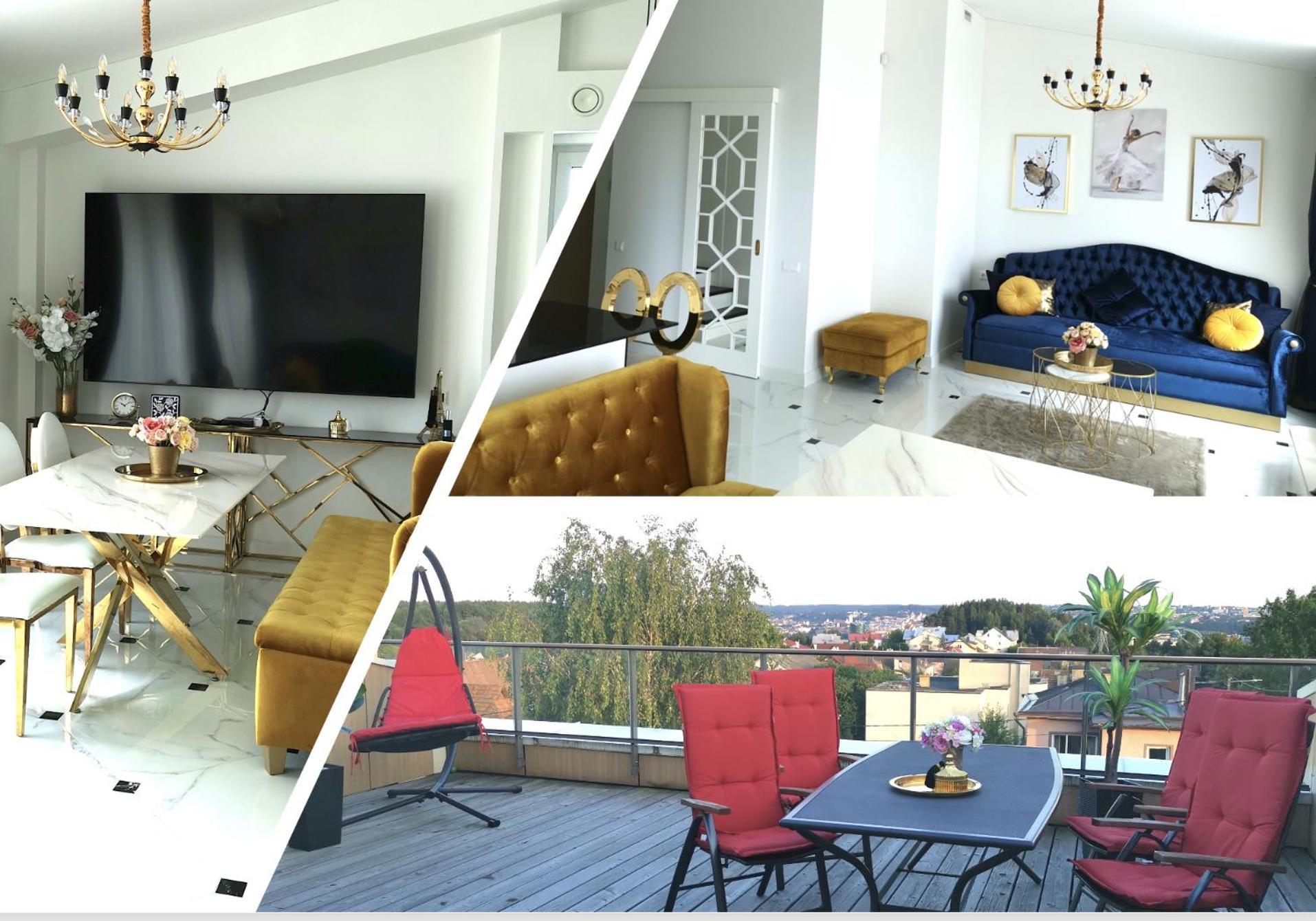 维尔纽斯Luxury Penthouse With Large Terrace & Panoramic Old Town View公寓 外观 照片